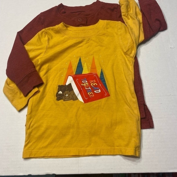 Lot of 2 cat and jack boy long sleeve T-shirt size 18 months - Picture 1 of 5